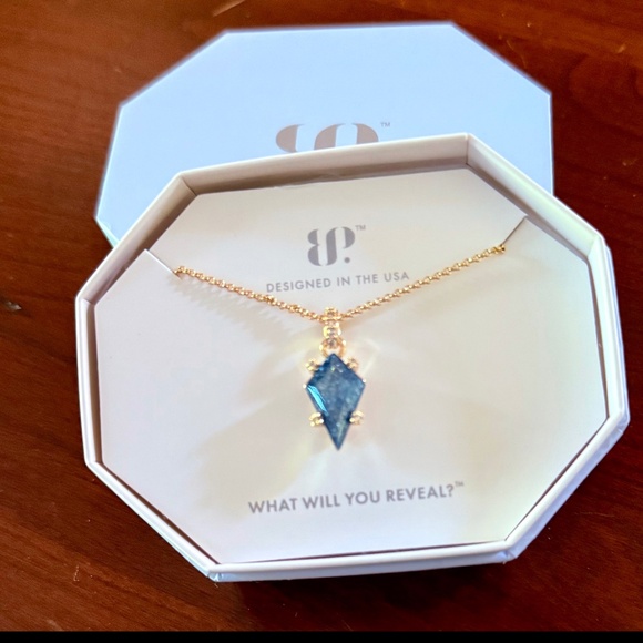 Bomb Party - London Blue Sapphire Ice Crystal Necklace - Picture 1 of 3